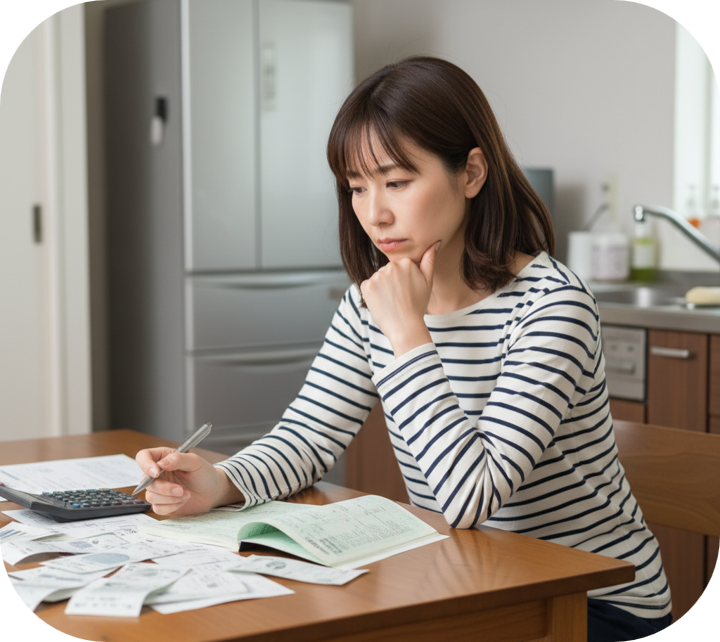 家計に悩む