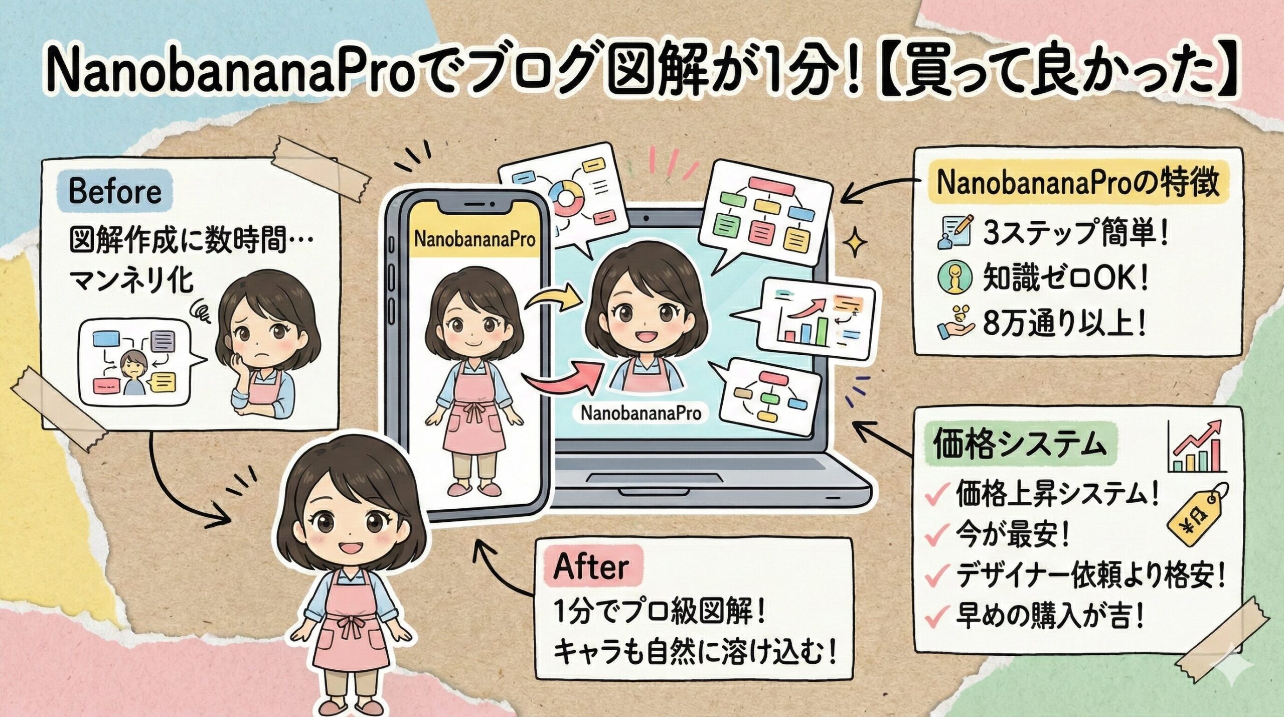 【買って良かった】NanobananaProでブログ図解が1分で作れた話
