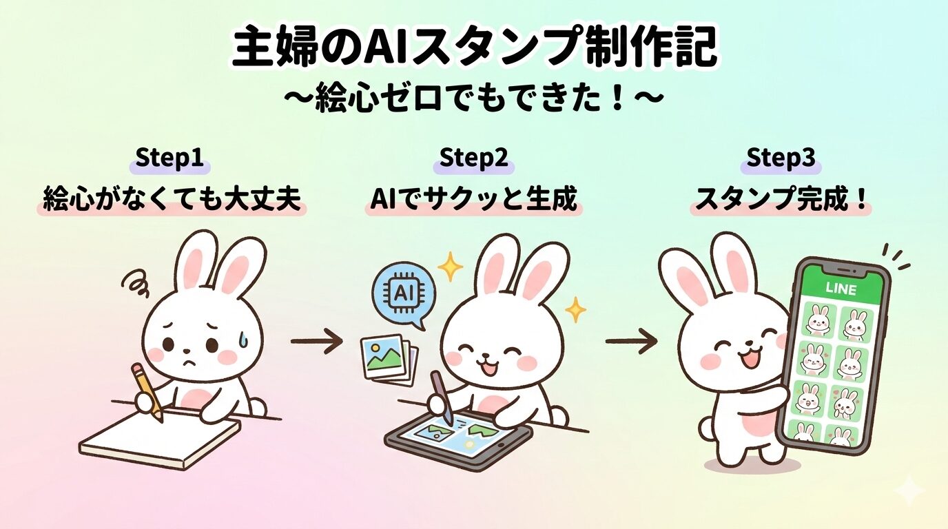主婦がAIでLINEスタンプ作ってみた！絵心ゼロでも完成